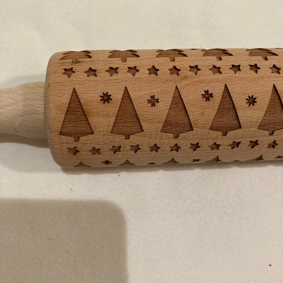 Christmas Tree Rolling Pin Wooden - Picture 13 of 14